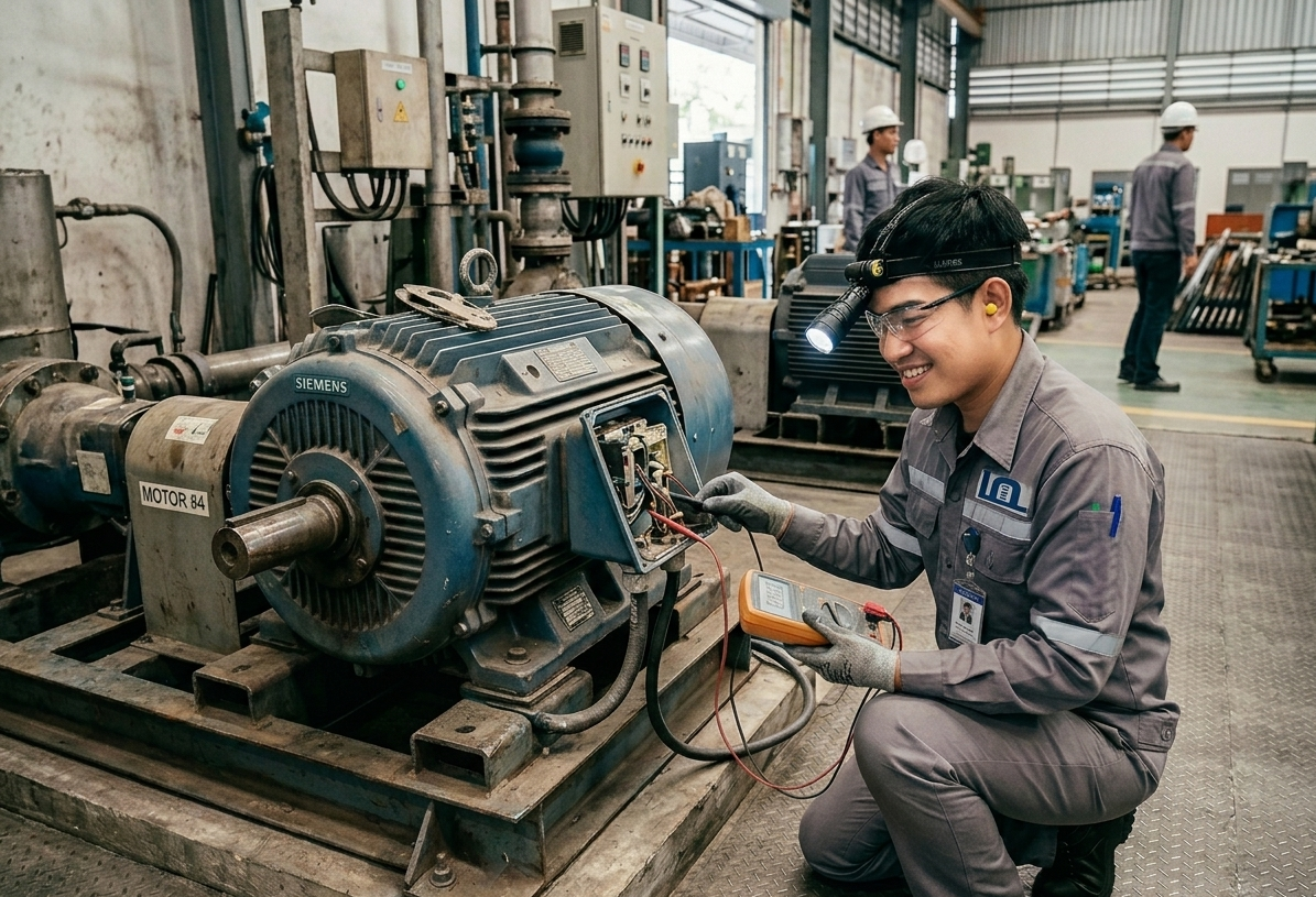 วิธีตรวจสอบมอเตอร์ 3 เฟส เบื้องต้น